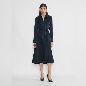 Aritzia Babaton Literacy Button Front Satin Dress